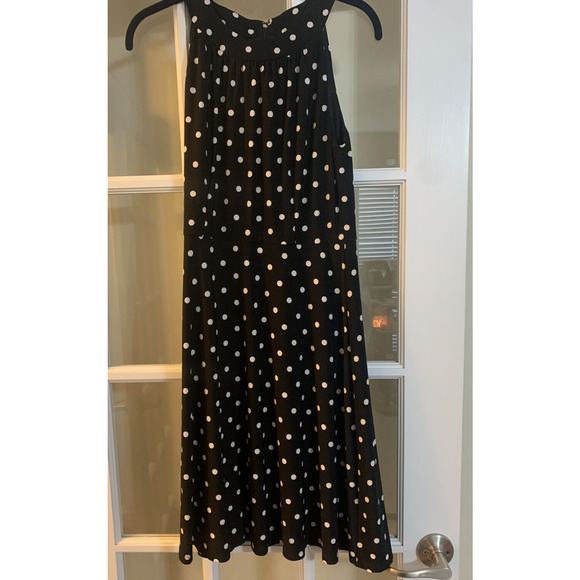 Tommy Hilfiger Women black and white Polka-Dot Jersey Knit A-Line Dress size 4 - Picture 1 of 7